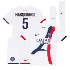Paris Saint-Germain Marquinhos #5 Bortaställ Barn 2025-26 Korta ärmar (+ Korta byxor)
